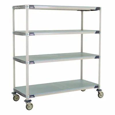METRO Harsh-Environment Antimicrobial Mobile Plastic Shelving