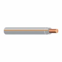 12 AWG, 1-conductor, stranded copper THHN/THWN building wire rated for 600 V. Suitable for general-purpose power and lighting circuits in conduit, raceway, and cable tray applications. Supplied in a 500 ft length with a gray/orange jacket