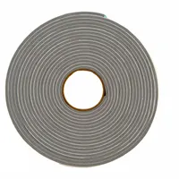 Self-adhesive flat D-section seal made of gray vinyl with standard adhesive bond. Overall length of 17 ft. Used to seal gaps around doors and windows to block drafts, dust, and moisture