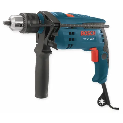 BOSCH Hammer Drill Kit: Corded, 1/2 in Chuck, 5/8 in Concrete Capacity, 3,000 RPM - 1/2" Chuck Corded Hammer Drills