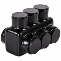 POLARIS Multitap Connector: 3 Port, Double-Sided Entry, 250 kcmil – 750 kcmil Wire Size, Black (MPN IPLD750-3B)