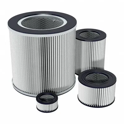 SOLBERG Filter: Polyester, 11.63 in Overall Ht, 6 in Inside Dia, 9 in Outside Dia - Air Filter Replacement Elements