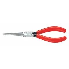 Flat-nose pliers with 2 1/8 in jaw length and 1/8 in tip width. Overall length 6 1/4 in. Used for gripping, bending, and cutting in confined spaces.