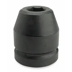 SAE 6-point standard impact socket with 1" drive and 1-7/8 in socket size. Overall length of 3 in. Black oxide finish. For use with impact wrenches on heavy-duty fastening and loosening of hex nuts and bolts.