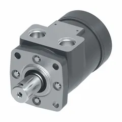 Hydraulic motor with SAE A 2-bolt mounting flange, 73.74 cu. cm/rev displacement, 796 RPM maximum speed, and 2050 psi maximum pressure. Suitable for rotary motion in industrial and mobile hydraulic systems.