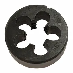 Replacement power tool part with a solid outer diameter of 1-1/2" and 5/8-11NC thread. Designed for use with Westward models 1PZ34, 1PZ35, 1PZ37, and 1PZ38. Commonly used in industrial grinding or cutting equipment for secure attachment.