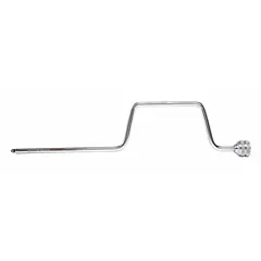 This speeder handle features a 1/4 in drive size and an overall length of 15-1/2 in. Constructed from alloy steel with a chrome finish, it includes a plain grip for manual socket driving. Used for fastening and loosening fasteners in general mechanical tasks.