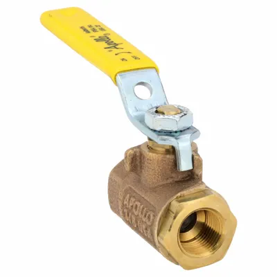 APOLLO Manual Two-Way Ball Valve: 3/8 in, Bronze, Straight, FNPT x FNPT - Bronze Ball Valves