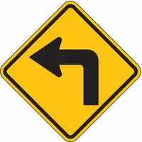 Traffic Sign: 12 in x 12 in Nominal Sign Size, Aluminum, 0.063 in, W1-1L MUTCD (MPN W1-1L-12HA)