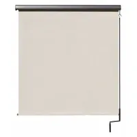 This pole-and-crank-operated sun shade from the Regal Series features a 96-inch valence width and 90% UV protection. The Palm fabric color is paired with an Oil Rubbed Bronze valence. A bungee-and-hook tie-down system secures the shade, and the right-side operation allows convenient deployment on patios, decks, or outdoor workspaces