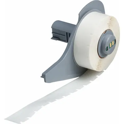 BRADY Continuous Label Stock: 3/8 in x 50 ft, Polyester, Clear (Gloss) - Brady Thermal Transfer Continuous Label Rolls