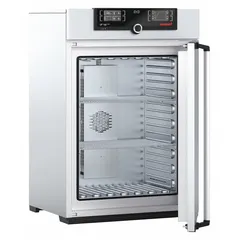 Mechanical forced-air convection oven with 5.9 cu ft capacity, 3200 W power, 115V AC, and max temperature 300°C. Temperature uniformity ±1.9°C, accuracy ±0.1°C up to 99.9°C and ±0.5°C above 100°C. Used for drying, heating, sterilizing, and aging tests in laboratory and industrial processes.