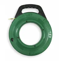 GREENLEE Fish Tape: 50 ft Lg, Manual Wind Tape Retraction, Round Tape Shape, 13 in Case Dia (MPN FTN536-50)