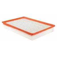 Rectangular panel engine air filter for Dodge light-duty trucks. Overall length 13 3/4 inches. Provides engine air filtration for compatible vehicle intake systems