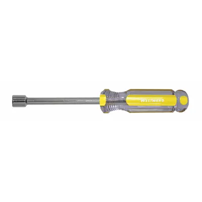 WESTWARD Solid Round Shank Nut Driver: Straight, Metric, Without Magnetized Tip - Standard Nut Drivers