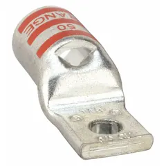 One-hole compression lug for terminating 3/0 AWG stranded copper wire to a 1/4 in stud. Constructed from copper for low-resistance connections in electrical panels, switchgear, and motor control centers.