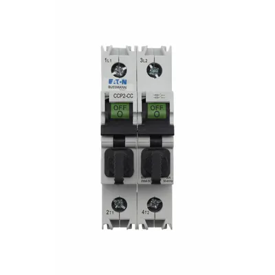 BUSSMANN Fuse Block: Finger-Safe, 2 Pole, 600 V AC, DIN Rail Mounting - UL Class CC Fuse Blocks