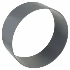 PVC duct coupler for connecting two sections of 16-inch ductwork in ventilation systems. Features 16-inch inlet and outlet diameters with a 5 7/8-inch overall length. Suitable for industrial air movement and fume exhaust applications.