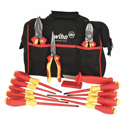 WIHA Insulated Tool Kit, 13-Piece Set with Tool Bag, 32878 - Tool Sets with Tool Bag