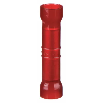 STA-KON Butt Splice Connector: Red, Nylon, For Wire Size 8 AWG – 8 AWG, 600 V - Insulated Butt Splice Connectors