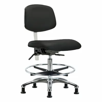 OEM Vinyl Cleanroom Task Chair, Armless, ISO 5, Height Range 21 1/2" to 29" - Vinyl Cleanroom Chairs