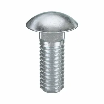 USA INDUSTRIALS Carriage Bolt: Square Neck, 7/16"-14 Thread Size, 1 1/4 in lg, Steel, Grade 2 - Grade 2 Steel Square Neck Carriage Bolts