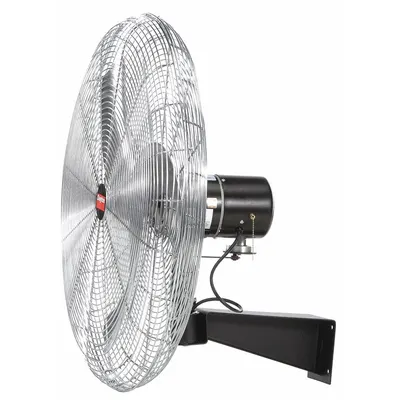 Dayton Mounted Fan: 20 in Blade Dia, 115V AC, 1/5 hp Motor HP, Wall Mount, Non-Oscillating - Standard Industrial Wall-Mount Fans