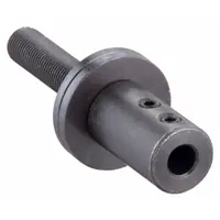 This shaft arbor is designed for use with keyless chucks in drill press applications. It features a 1/2"-20 RH thread and counter-clockwise rotation, and includes machined washers. Suitable for driving various shank-mounted power tool accessories
