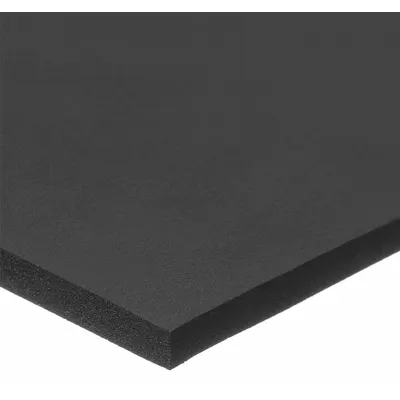 EPDM Sheet: Std, 3/8 in Thick, 36 in x 120 in, Black, Closed Cell, Plain, -90°F to 275°F - EPDM Foam Sheets & Strips