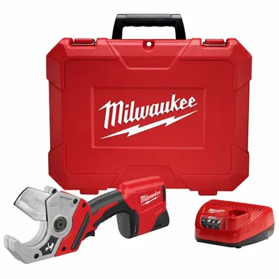 MILWAUKEE Cordless Pipe Cutter Kit: M12 REDLITHIUM, 2 in Max. Pipe Dia. - Milwaukee Pipe & Tube Cutters