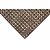 Antifatigue Mat: Antimicrobial, 39 in x 29 in, 7/8 in Thick, Raised Rings, Black, Nitrile Rubber (MPN T12S3929BL)