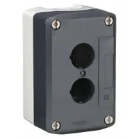 SCHNEIDER ELECTRIC Push Button Enclosure: 22mm, 2 Holes, Non-Metallic, NEMA 13/4X (MPN XALD02H7)