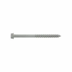 Hex-head screw anchor for fastening fixtures, brackets, and equipment into concrete or masonry. Constructed from 410 stainless steel with a Stalgard® finish for corrosion resistance. Diameter: 3/16 in. Supplied in a 100-pack.