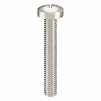 Machine Screw: M3x0.50 Thread Size, 20 mm Lg, 18-8, Stainless Steel, Plain, Pan, Phillips, 100 PK (MPN ZSCRW-240)