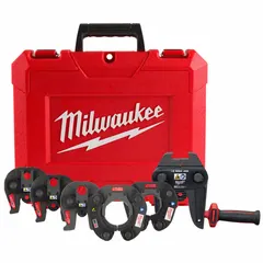 This jaw and ring set is designed for use with MILWAUKEE extended press tools only. It is intended for pressing 1/2 in stainless steel fittings in piping systems. The set includes two rings.