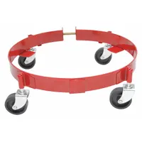 LINCOLN Drum Dolly: 120 lb Load Capacity, For 16 gal Container Capacity, Round, (4) Swivel, Rubber (MPN 84192)
