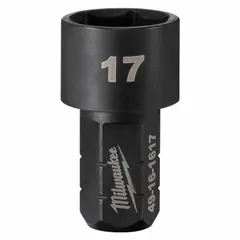 This 17 mm, 6-point, short impact socket is designed for use with impact wrenches in fastening and loosening nuts and bolts. It has an overall length of 1 41/64 in and features a Black Oxide finish for corrosion resistance.