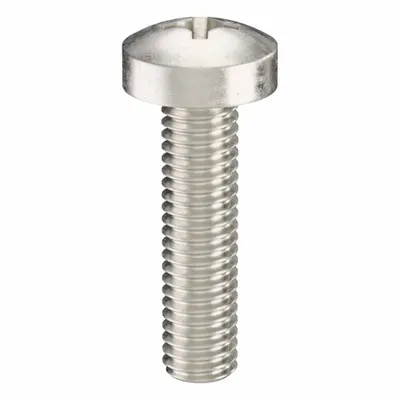 USA INDUSTRIALS Machine Screw: M3x0.50 Thread Size, 12 mm Lg, 18-8, Stainless Steel, Plain - Pan Head Machine Screws