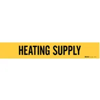Pipe Marker: Heating Supply, Yellow, Black, Fits 2 1/2 to 7 7/8 in Pipe O.D., 1 Pipe Markers (MPN 7127-1)