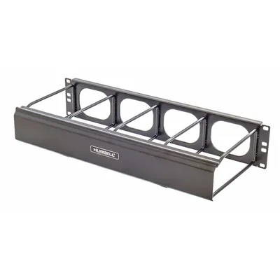 HUBBELL PREMISE WIRING Single Side Horizontal Ring Manager: Horizontal, 1 U - Horizontal Ring-Style Cable Managers