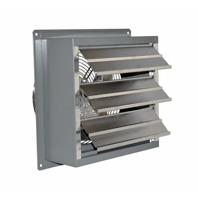 CANARM Exhaust Fan: 12 in Blade, 1 Speed, 1/4 hp, Totally Enclosed Air Over, 1,640 cfm - Standard Shutter-Mount Exhaust Fans