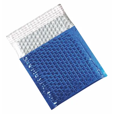 PARTNERS BRAND Bubble Mailers,7x6 3/4",Blue,PK72: 7 in Usable Wd, 6 3/4 in Usable Lg, 7 in Outside Wd - Glamour Bubble Mailers
