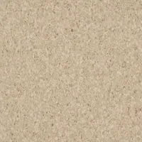 This vinyl composition tile (VCT) features a Crown Texture finish in Sandrift White. Each tile measures 12 inches in width. Suitable for commercial and institutional flooring applications requiring a durable, easy-to-maintain surface
