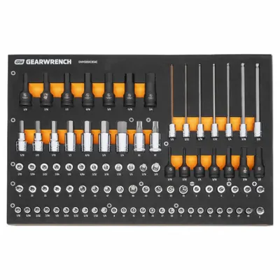 GEARWRENCH 88-Piece SAE Socket Set with Drive Tools and Bit Sockets - SAE Socket Sets with Bit Sockets & Drive Tools