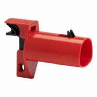 BRADY Plug Lockout: For 1/4 in Max Padlock Shackle Dia, Red, Glass-Filled Nylon, 1 Padlocks (MPN 177588)