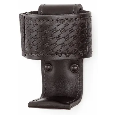 GOULD & GOODRICH, INC. Radio Pouch: Black, Leather, Basket Weave - Duty Equipment Pouches