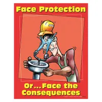 Safety Poster: 22 in x 17 in Nominal Sign Size, No Protective Coating, Write on Surface, English (MPN P1201)