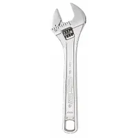 CHANNELLOCK Adjustable Wrench: Alloy Steel, Chrome, 4 1/2 in Overall Lg, 1/2 in Jaw Capacity (MPN 804)