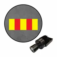 VISUAL WORKPLACE INC. Virtual Safety LED Walkway: Virtual Safety LED Walkway, Red/Yellow Stripe (MPN 66-3139-601EX-PS406)
