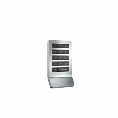 DIGILOCK Electronic Keyless Lock: Brushed Nickel, Deadbolt, 3 27/32 in Body Ht - Electronic Keypad Cabinet & Locker Locks